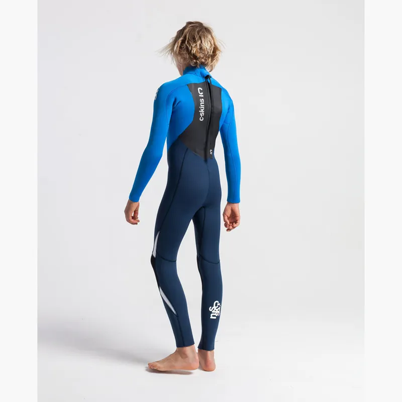 C-Skins Junior Legend 4/3 Back Zip Wetsuit Blue/White-1